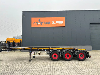 Semirremolque portacontenedore/ Intercambiable Burg 20FT ADR (EX/II, EX/III, FL, AT) Chassis, Empty weight : 3.690kg, SAF INTRADISC, 2x Liftaxle, NL-chassis, APK/ADR: 06-2025: foto 2