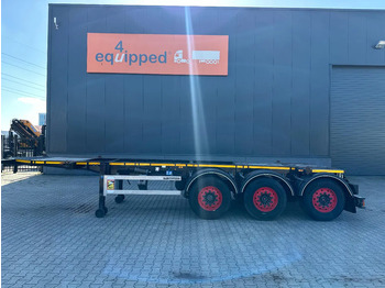 Semirremolque portacontenedore/ Intercambiable Burg 20FT ADR (EX/II, EX/III, FL, AT), Leergewicht: 3.690kg, SAF INTRADISC, 2x liftaxle, ALCOA, NL-Chassis, APK/ADR: 08-2025: foto 2