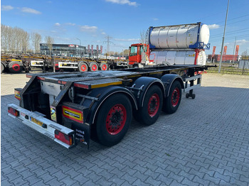Semirremolque portacontenedore/ Intercambiable Burg 20FT ADR (EX/II, EX/III, FL, AT), Leergewicht: 3.690kg, SAF INTRADISC, 2x liftaxle, ALCOA, NL-Chassis, APK/ADR: 08-2025: foto 3