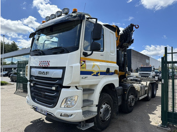 Camión grúa DAF CF 480 8x4 HOOKLIFT + CRANE (19m!) EFFER 205 / 6S + WINCH - RETARDER - *165.000km* - VERY NICE: foto 3