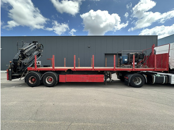 Semirremolque plataforma/ Caja abierta Kwb 2-AXLES PLATFORM + CRANE + HIAB 377 E-4 HIPRO + JIB 100X-3 + RADIO + ROTATOR - SAF axles - AIR SUSPENISION - BELGIAN REG.: foto 4