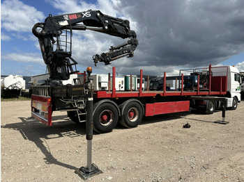 Semirremolque plataforma/ Caja abierta Kwb 2-AXLES PLATFORM + CRANE + HIAB 377 E-4 HIPRO + JIB 100X-3 + RADIO + ROTATOR - SAF axles - AIR SUSPENISION - BELGIAN REG.: foto 2