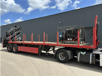 Semirremolque plataforma/ Caja abierta Kwb 2-AXLES PLATFORM + CRANE + HIAB 377 E-4 HIPRO + JIB 100X-3 + RADIO + ROTATOR - SAF axles - AIR SUSPENISION - BELGIAN REG.: foto 3