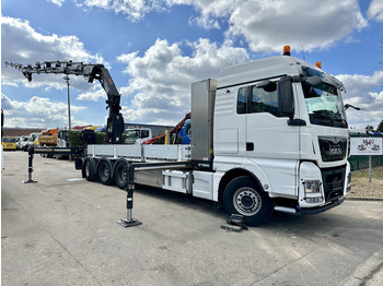 Camión caja abierta, Camión grúa MAN TGX 35.420 8x4-4 TRIDEM PRTISCHE 6m40 + KRAN (26m!) HIAB X-HIPRO 408 E-5 + JIB 100X-5  - *306.245km* - BE TRUCK: foto 2