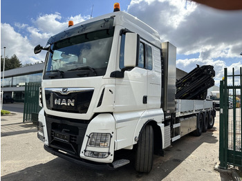 Camión caja abierta, Camión grúa MAN TGX 35.420 8x4-4 TRIDEM PRTISCHE 6m40 + KRAN (26m!) HIAB X-HIPRO 408 E-5 + JIB 100X-5  - *306.245km* - BE TRUCK: foto 3