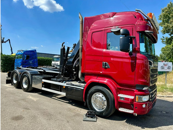 Camión multibasculante, Camión grúa Scania R580 6X2 V8 HOOKLIFT + CRANE HIAB 211 E-4 HIPRO - ROTATOR - RETARDER - ALCOA ALU - RADIO - NL TRUCK: foto 2