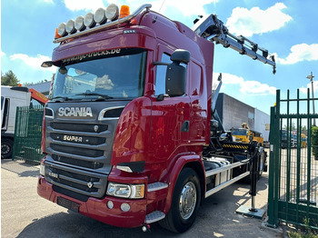 Camión multibasculante, Camión grúa Scania R580 6X2 V8 HOOKLIFT + CRANE HIAB 211 E-4 HIPRO - ROTATOR - RETARDER - ALCOA ALU - RADIO - NL TRUCK: foto 3