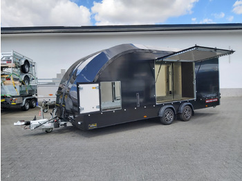 Remolque portavehículos BJT Race Transporter 4 550x212x188cm blackline Alufelgen dark Lichtpaket ASR Kamera Solarpad 3500kg: foto 4