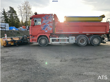 Camión volquete, Máquina quitanieve Tipper truck, Scania G410, Front plow, Salt spreader (See video): foto 2