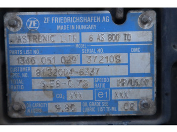 Caja de cambios para Camión ZF 6AS800TO TGL EURO6 81.32004-6337: foto 5