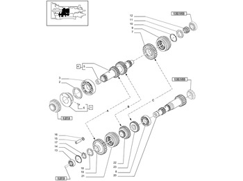 Caja de cambios y piezas NEW HOLLAND