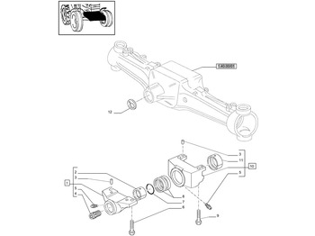 Eje y piezas NEW HOLLAND