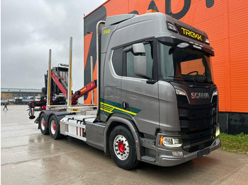 Camión forestal, Camión grúa para transporte de madera Scania R 650 6x4 RETARDER: foto 4