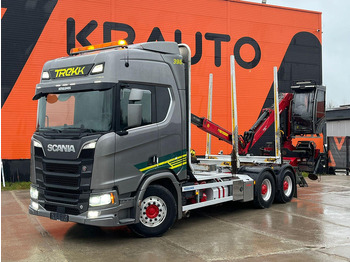 Camión forestal, Camión grúa para transporte de madera Scania R 650 6x4 RETARDER: foto 2