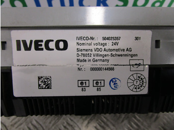 Sistema eléctrico para Camión IVECO TECTOR CLOCK CLUSTER P/NO 504025357: foto 2