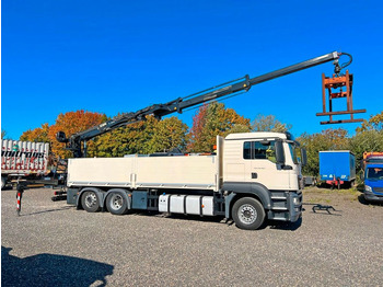 Camión grúa, Camión caja abierta MAN 26.480 6X2 Baustoff mit Kran HIAB Top Zustand: foto 2