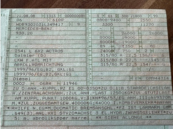Camión multibasculante Mercedes-Benz 2541 6X2 Marrel Abroller Hydr. Verriegelung: foto 2