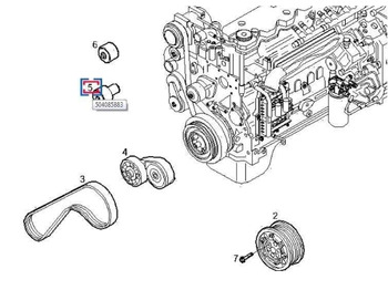Piezas de recambio nuevo FPT IVECO Cursor10 Timing Belt Guide Pulley 504085883, 13095829, APV3880: foto 2