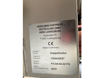 Plegadora de papel Heidelberg Stahlfolder MCT-DCT 2000 coupling module: foto 2