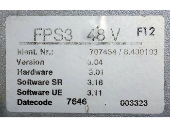 Unidad de control para Equipo de manutención still 707454 | FPS 48V 8430193 V. 3,04 Hardware 3,01 Sw. SR 3,18 Sw. UE 3,11 Dat: foto 4