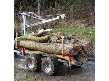 Remolque forestal nuevo Vemac ATV Quad 2ton Rückewagen Holzrückewagen Forst Kran Traktor: foto 2