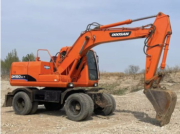 Excavadora de ruedas Wheel Digging Crawler Excavator Used Doosan150W Dh150W Dh150W-7 / Second-Hand Korea Engine Doosan Dh 150 150W-7 Doosan150: foto 2