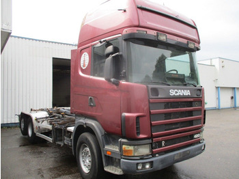 Camión multibasculante Scania R124-420 6x2 , Manual , Intarder , Airco , haakarm truck: foto 3