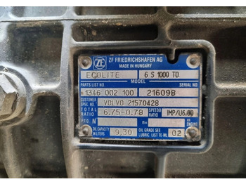 Caja de cambios ZF MANUALNA RENAULT MIDLUM DXI GAMA D VOLVO FL 6S1000 TO: foto 2