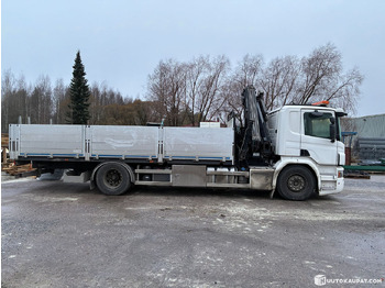 Camión caja abierta, Camión grúa Scania P320, 2016 truck + Hiab crane, Tampere: foto 5