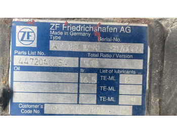 Eje posterior para Autobús ZF Hinterachse Axis ZF AV132 II /90 5,13 4472040254 MAN Lions City: foto 4 Eje posterior para Autobús ZF Hinterachse Axis ZF AV132 II /90 5,13 4472040254 MAN Lions City: foto 4