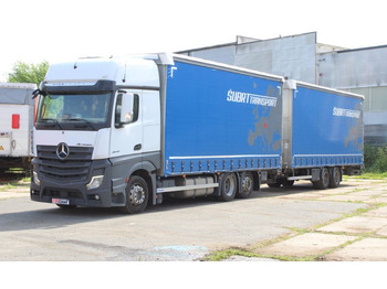 Camión lona, Remolque con toldo Mercedes-Benz Actros 2542 NAVIGACE + PANAV TVK 18 M (8,20m x 2,4: foto 3