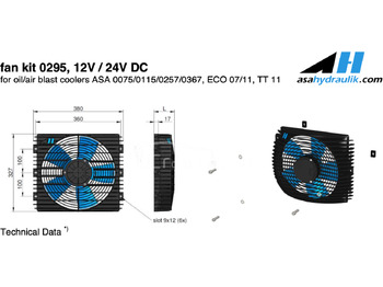 Enfriador de aceite para Grúa para camión Wentylator chłodnicy Asa Hydraulik TT11, TT13, ASA0115, ASA 0257, ASA 0367 24V DC: foto 4 Enfriador de aceite para Grúa para camión Wentylator chłodnicy Asa Hydraulik TT11, TT13, ASA0115, ASA 0257, ASA 0367 24V DC: foto 4