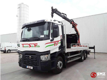 Camión caja abierta, Camión grúa Renault C 430 palfinger pk 1001 remote: foto 3