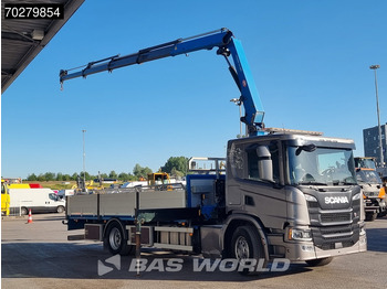 Camión caja abierta, Camión grúa Scania P280 4X2 HMF 1420K-RC Kran Crane Automatic Euro 6: foto 3