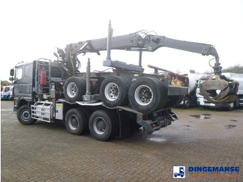 Camión grúa DAF XF 105.510 6x4 + Loglift F281S83 crane / timber truck + dolly: foto 5