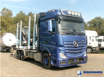 Camión grúa Mercedes-Benz Actros 2663 6x4 Euro 6 loglift F96 crane timber truck: foto 2