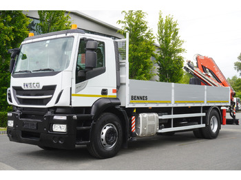 Camión caja abierta, Camión grúa Iveco Stralis 310 / 34 tho km !!! / FASSI 4 Tons 400 MTH! / Flatbed: foto 4