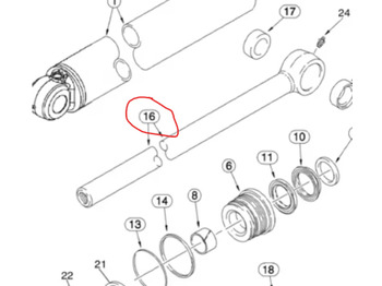 Cilindro hidráulico CASE