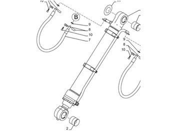 Cilindro hidráulico CASE