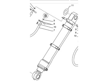 Cilindro hidráulico CASE