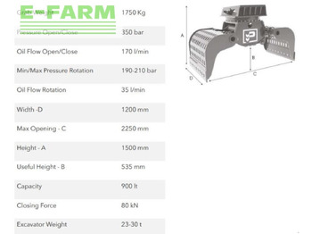 Pinza de manipulación para Maquinaria de construcción hg23.30: foto 2 Pinza de manipulación para Maquinaria de construcción hg23.30: foto 2