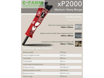 Martillo hidráulico para Maquinaria de construcción xp2000: foto 2 Martillo hidráulico para Maquinaria de construcción xp2000: foto 2