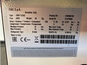 Compresor de aire nuevo Fiac TDRY 9 luchtdroger 850 L / min 16 bar Airdryer New !: foto 4