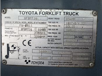 Carretilla elevadora eléctrica Toyota Traigo 16 Duplex Freelift Sideshift 1.6 ton Elektra Heftruck: foto 4