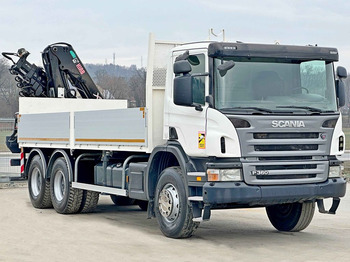 Camión grúa, Camión caja abierta Scania P 360 * HIAB 166D S-4 HIDUO/FUNK * 6x4: foto 3