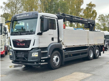 Camión caja abierta, Camión grúa MAN TGS 26.440 6x2 Flatbed + Crane Hiab 177 K: foto 2 Camión caja abierta, Camión grúa MAN TGS 26.440 6x2 Flatbed + Crane Hiab 177 K: foto 2