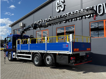 Camión caja abierta, Camión grúa MAN TGS TGX 26.360 / E6 / 143tys km !!! skrzynia + żuraw HMF / manua: foto 3