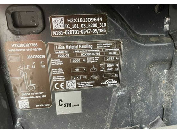 Carretilla elevadora eléctrica Linde E20L-02: foto 4