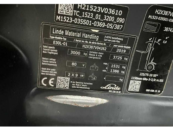 Carretilla elevadora eléctrica Linde E30L-01: foto 4