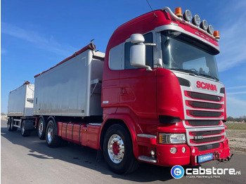 Camión volquete Scania R450 LB6X2*4HNB Euro 6 - Year 2016 - RETARDER - ALUMINIUM kipper + FLOOR  kipper aanhangwagen - Good Condition !!: foto 2